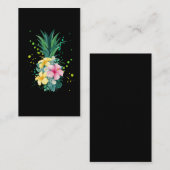 Carte De Visite Vacances d'art de l'ananas à fleur d'Hawaï (Devant / Derrière)