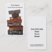 Carte De Visite Vacances de vacances de mouche de bagage d'agence (Devant / Derrière)