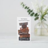 Carte De Visite Vacances de vacances de mouche de bagage d'agence (Debout devant)