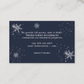 Carte De Visite Vacances Décoration Snowflakes Étoiles (Dos)