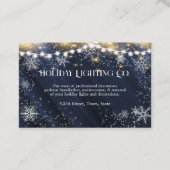Carte De Visite Vacances Décoration Snowflakes Étoiles (Devant)