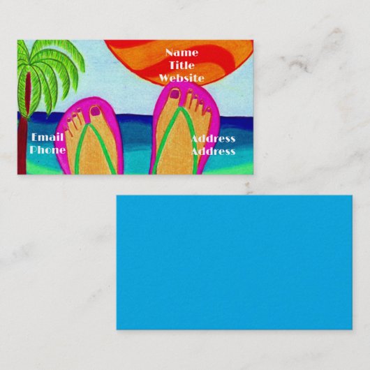 Carte De Visite Vacances d'été (Devant / Derrière)
