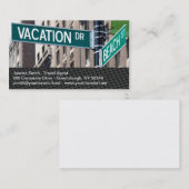 Carte De Visite Vacances d'été Beach Signes de rue (Devant / Derrière)
