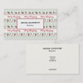 Carte De Visite Vacances Motif de Noël moche (Devant / Derrière)