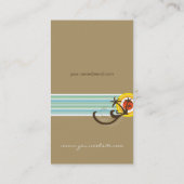 Carte De Visite Vacances tropicales de plage de brun de coucher du (Dos)