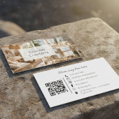 Carte De Visite Vacation Rental Beach House QR Code Business Card
