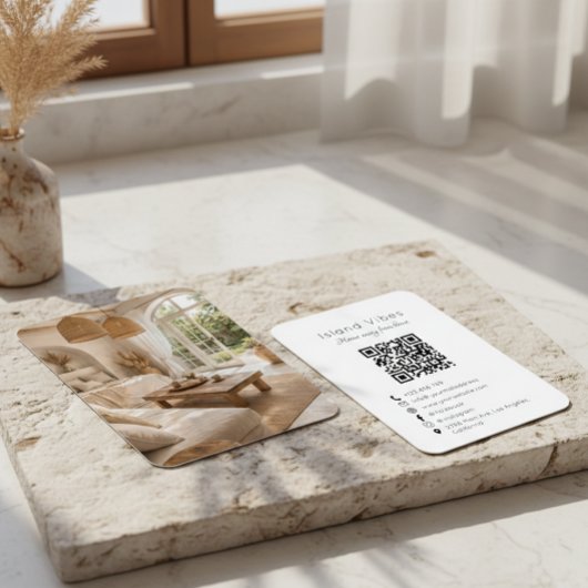 Carte De Visite Vacation Rental Guest House Photo QR Code