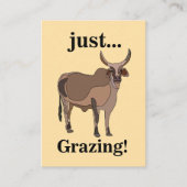 Carte De Visite Vache animale zébu (Devant)