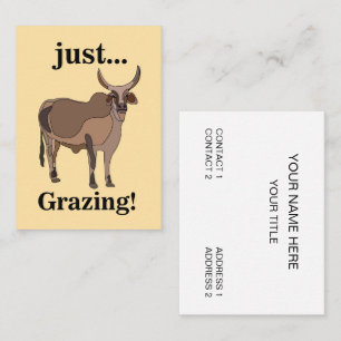 Carte De Visite Vache animale zébu