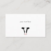 Carte De Visite Vache blanche noire Boeuf ou ferme laitière (Dos)