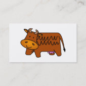 Carte De Visite Vache Brown mignonne (Dos)