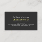 Carte De Visite Vache de dessin, Cheesemonger (Dos)