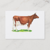 Carte De Visite Vache de Guernesey (Dos)