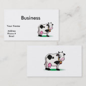 Carte De Visite Vache douce et tranquille (Devant / Derrière)