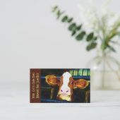 Carte De Visite Vache drôle à veau de bétail (Debout devant)