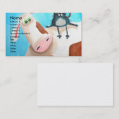 CARTE DE VISITE VACHE ET CAT (Devant / Derrière)