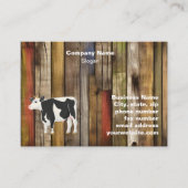 Carte De Visite Vache Holstein avec un vieil arrière - plan (Devant)