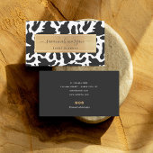 Carte De Visite Vache moderne tendance Imprimer Faux Gold