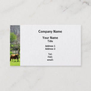 Carte De Visite Vache paissant dans un pré au printemps - Finition