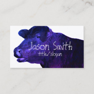 Carte De Visite Vache pourpre cool coutume double face