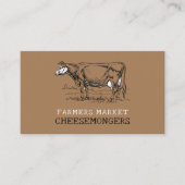 Carte De Visite Vache vintage, Cheesemonger (Devant)