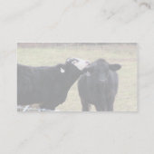 Carte De Visite Vaches à mère léchant son nourrisson (Dos)