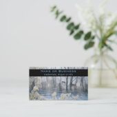 Carte De Visite Vaches dans un champ en hiver (Debout devant)