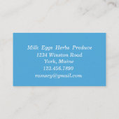 Carte De Visite Vaches de ferme Grange rouge (Dos)