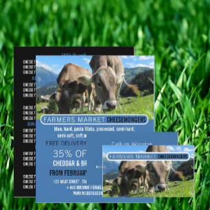 Carte De Visite Vaches pâturage, Cheesemonger