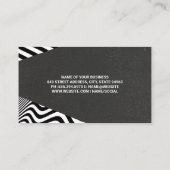 Carte De Visite Vague à bandes | Art moderne élégant (Dos)