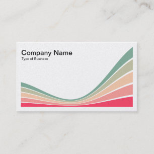 Carte De Visite Vague à ruban - Couleurs 02a