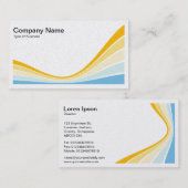 Carte De Visite Vague à ruban - Couleurs 04b (Devant / Derrière)