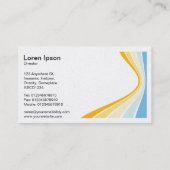 Carte De Visite Vague à ruban - Couleurs 04b (Dos)