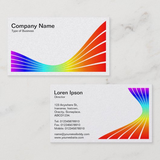 Carte De Visite Vague à ruban - Spectrum (Devant / Derrière)