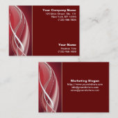 Carte De Visite Vague blanche rouge (Devant / Derrière)