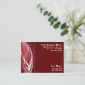 Carte De Visite Vague blanche rouge (Debout devant)