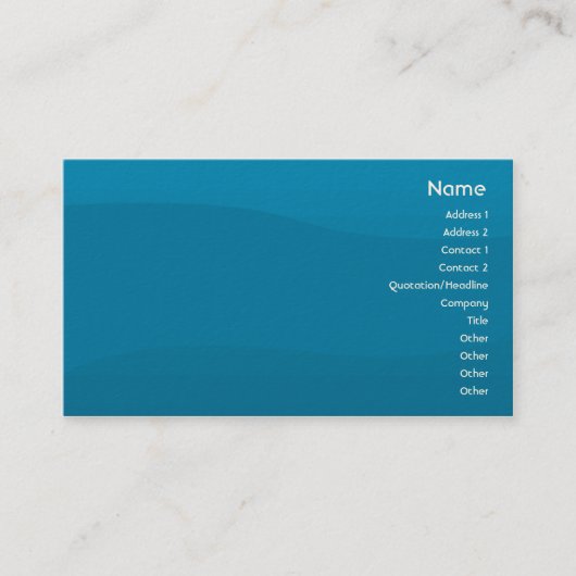 Carte De Visite Vague bleue - affaires (Devant)