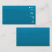 Carte De Visite Vague bleue - affaires (Devant / Derrière)
