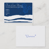 Carte De Visite Vague bleue de mer (Devant / Derrière)