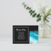 Carte De Visite Vague bleue et noire (Debout devant)