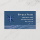 Carte De Visite Vague bleue moderne (Devant)