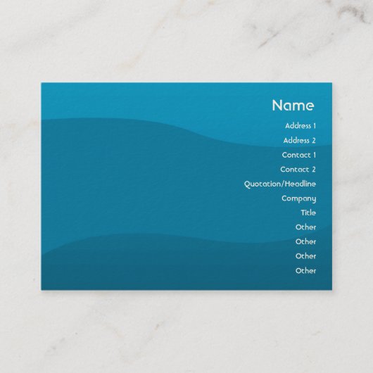 Carte De Visite Vague bleue - potelée (Devant)