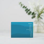 Carte De Visite Vague bleue - potelée (Debout devant)