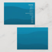 Carte De Visite Vague bleue - potelée (Devant / Derrière)