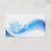 Carte De Visite Vague de flocon de neige (Dos)