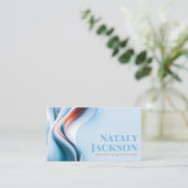 Carte De Visite Vague de flux d'énergie Abstraite (Debout devant)