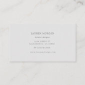 Carte De Visite vague de papier brillant argenté luxueux (Dos)