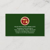 Carte De Visite Vague de peinture jaune vert frappant (Dos)