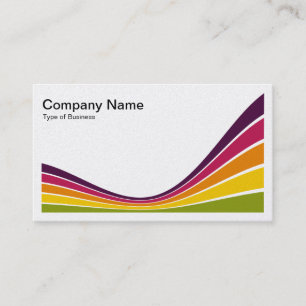 Carte De Visite Vague de ruban - Couleurs 03a