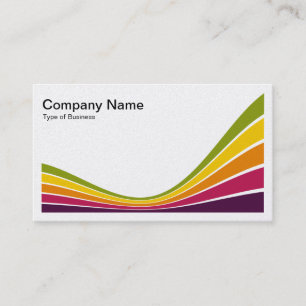 Carte De Visite Vague de ruban - Couleurs 03b